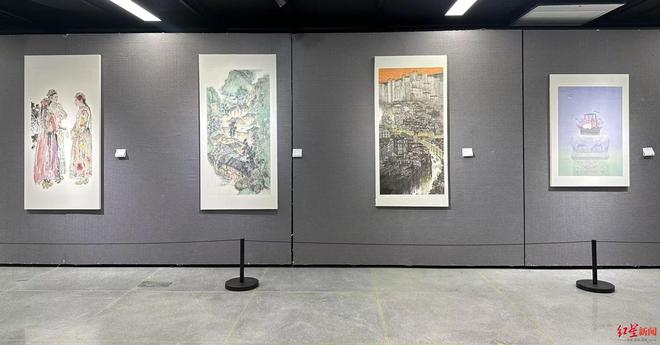 80余件高校大学生美术作品在成都市文化馆集中亮相 配图